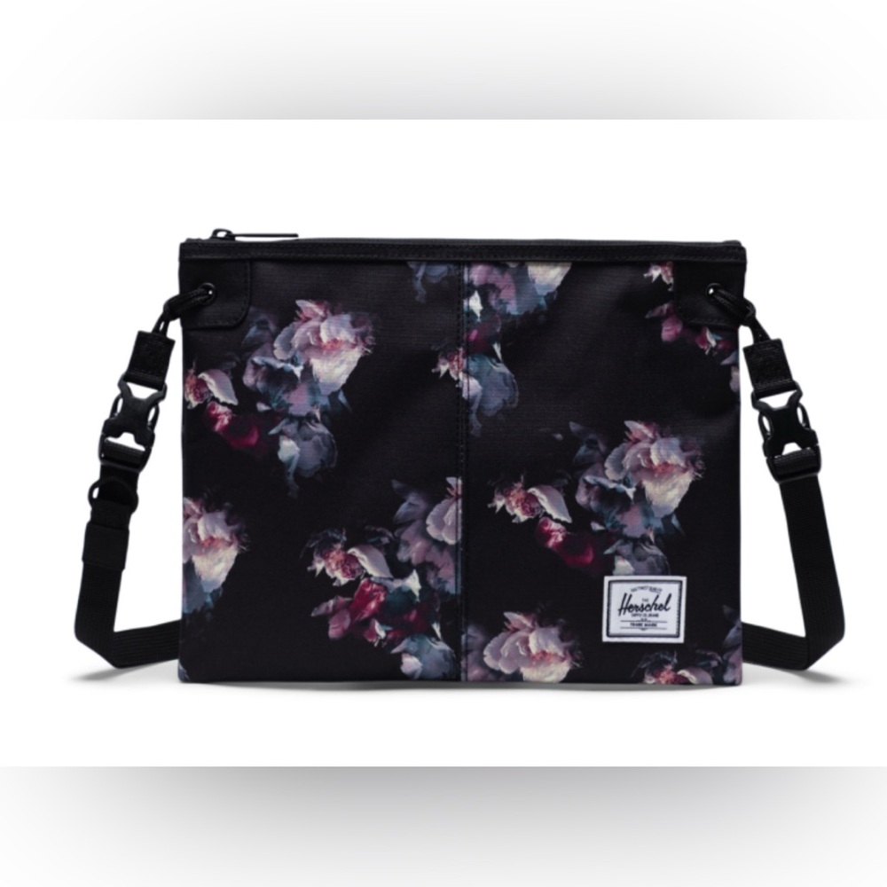 Herschel Supply Company Black Floral Crossbody Bag